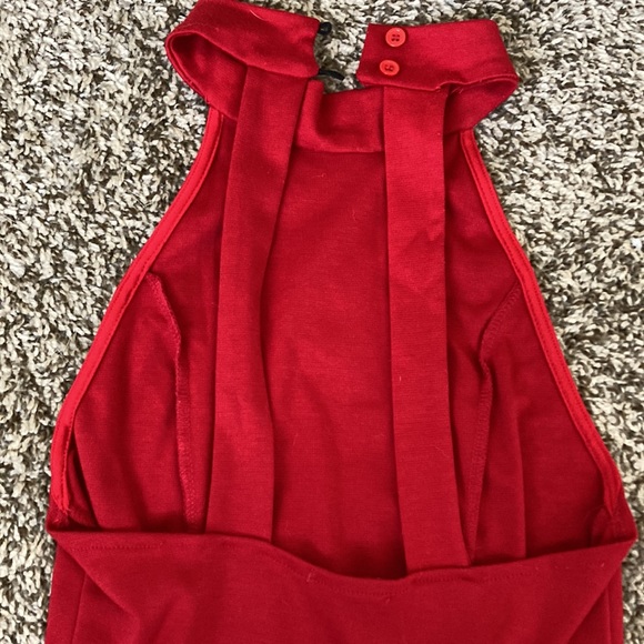 Red Peplum Top - Picture 5 of 9